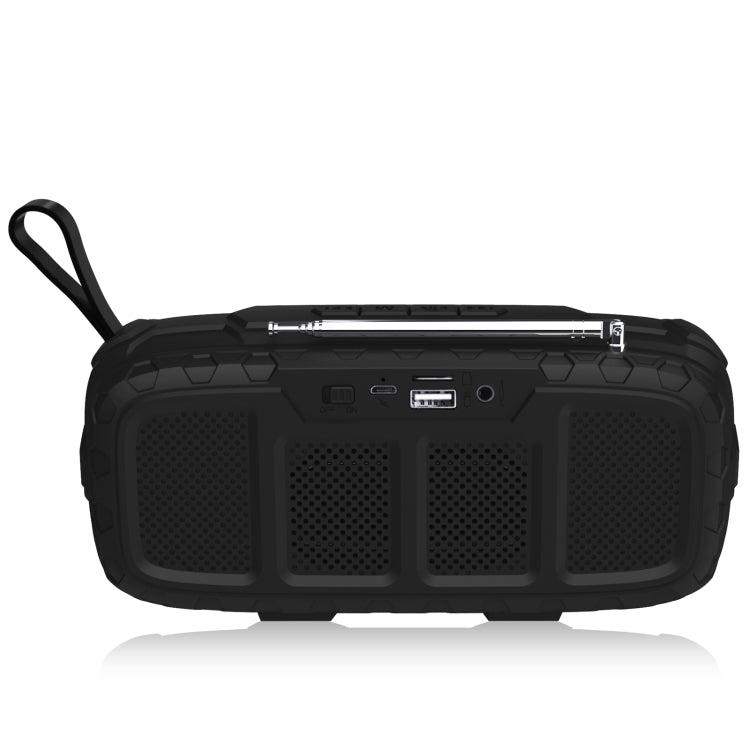 NewRixing NR-5018FM Outdoor Portable Bluetooth Speaker with Antenna, Support Hands-free Call / TF Card / FM / U Disk(Black+Red) - Desktop Speaker by NewRixing | Online Shopping UK | buy2fix