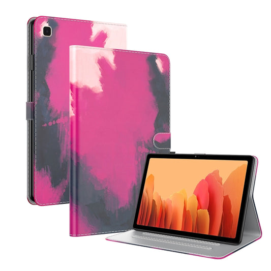 For Samsung Galaxy Tab A7 10.4 2020 T500 / T505 Voltage Watercolor Pattern Skin Feel Magnetic Horizontal Flip PU Leather Case with Holder & Card Slots & Photo Frame & Sleep / Wake-up Function(Berry) by buy2fix