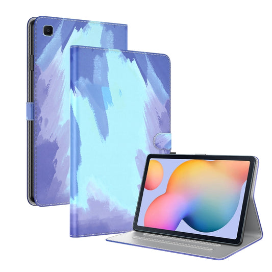 For Samsung Galaxy Tab S6 Lite 10.4 inch P610 / P615 Voltage Watercolor Pattern Skin Feel Magnetic Horizontal Flip PU Leather Case with Holder & Card Slots & Photo Frame & Sleep / Wake-up Function(Winter Snow) by buy2fix