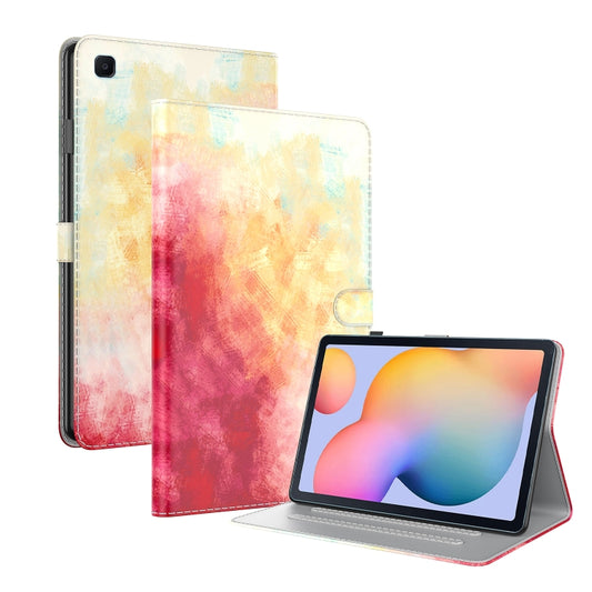 For Samsung Galaxy Tab S6 Lite 10.4 inch P610 / P615 Voltage Watercolor Pattern Skin Feel Magnetic Horizontal Flip PU Leather Case with Holder & Card Slots & Photo Frame & Sleep / Wake-up Function(Spring Cherry) by buy2fix