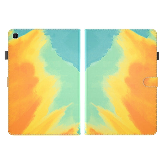 For Samsung Galaxy Tab S6 Lite 10.4 inch P610 / P615 Voltage Watercolor Pattern Skin Feel Magnetic Horizontal Flip PU Leather Case with Holder & Card Slots & Photo Frame & Sleep / Wake-up Function(Autumn Leaves) by buy2fix
