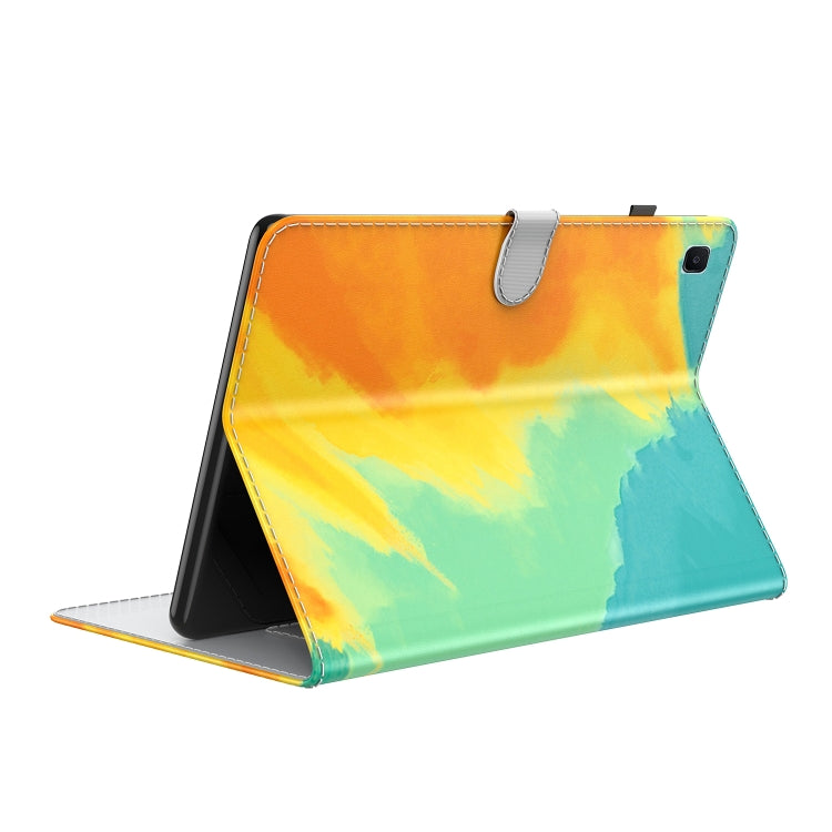 For Samsung Galaxy Tab S6 Lite 10.4 inch P610 / P615 Voltage Watercolor Pattern Skin Feel Magnetic Horizontal Flip PU Leather Case with Holder & Card Slots & Photo Frame & Sleep / Wake-up Function(Autumn Leaves) - Tab S6 Lite P610 / P615 by buy2fix | Online Shopping UK | buy2fix