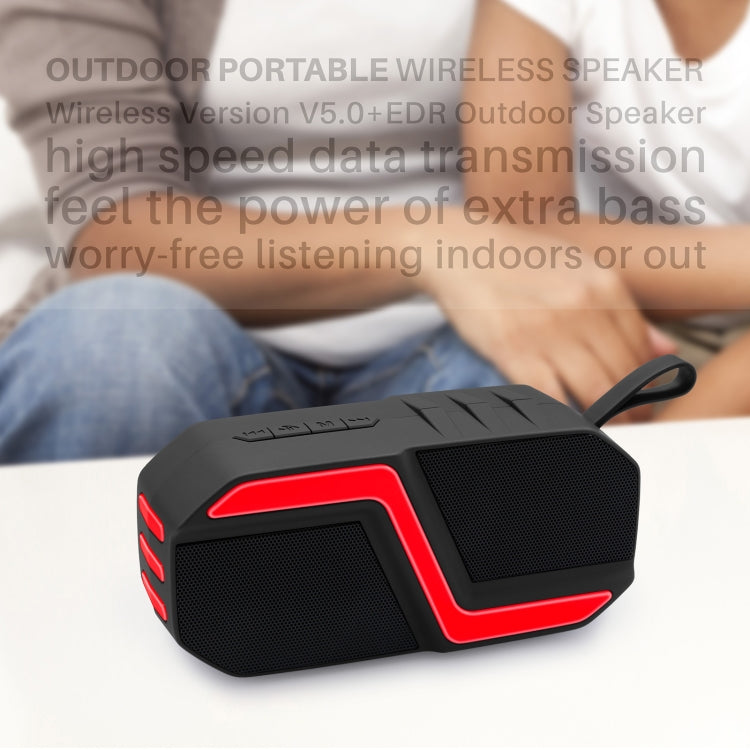 NewRixing NR-5019 Outdoor Portable Bluetooth Speaker, Support Hands-free Call / TF Card / FM / U Disk(Orange) - Desktop Speaker by NewRixing | Online Shopping UK | buy2fix