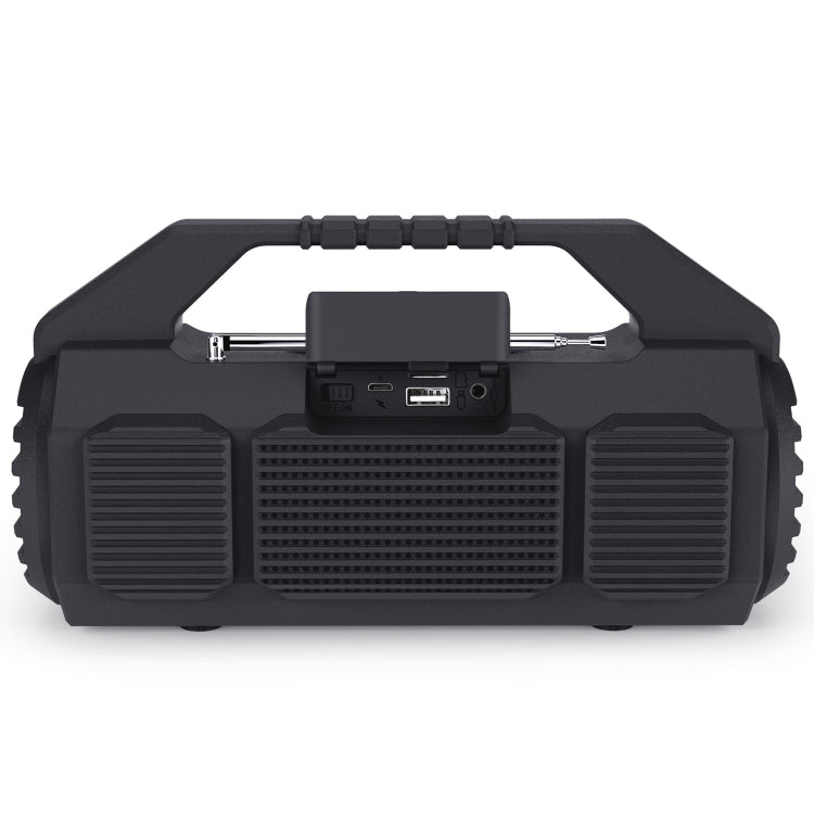 NewRixing NR-4025FM Outdoor Splash-proof Water Portable Bluetooth Speaker, Support Hands-free Call / TF Card / FM / U Disk(Black) - Desktop Speaker by NewRixing | Online Shopping UK | buy2fix