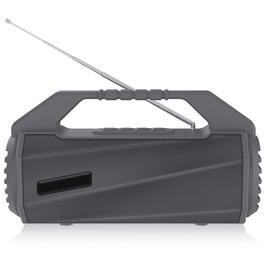 NewRixing NR-4025FM Outdoor Splash-proof Water Portable Bluetooth Speaker, Support Hands-free Call / TF Card / FM / U Disk(Grey) - Desktop Speaker by NewRixing | Online Shopping UK | buy2fix