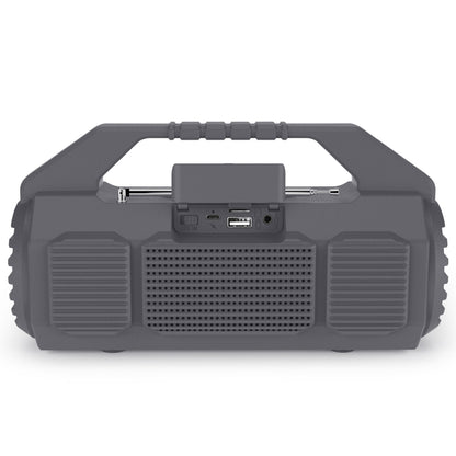 NewRixing NR-4025FM Outdoor Splash-proof Water Portable Bluetooth Speaker, Support Hands-free Call / TF Card / FM / U Disk(Grey) - Desktop Speaker by NewRixing | Online Shopping UK | buy2fix