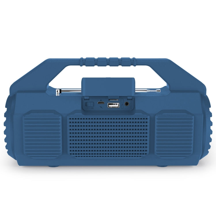 NewRixing NR-4025FM Outdoor Splash-proof Water Portable Bluetooth Speaker, Support Hands-free Call / TF Card / FM / U Disk(Blue) - Desktop Speaker by NewRixing | Online Shopping UK | buy2fix