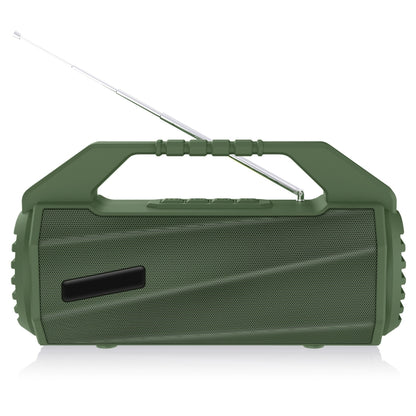 NewRixing NR-4025FM Outdoor Splash-proof Water Portable Bluetooth Speaker, Support Hands-free Call / TF Card / FM / U Disk(Green) - Desktop Speaker by NewRixing | Online Shopping UK | buy2fix