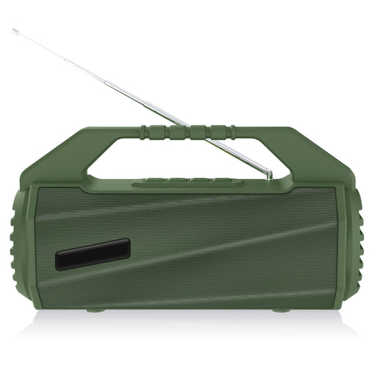 NewRixing NR-4025FM Outdoor Splash-proof Water Portable Bluetooth Speaker, Support Hands-free Call / TF Card / FM / U Disk(Green) - Desktop Speaker by NewRixing | Online Shopping UK | buy2fix
