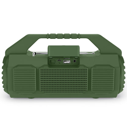 NewRixing NR-4025FM Outdoor Splash-proof Water Portable Bluetooth Speaker, Support Hands-free Call / TF Card / FM / U Disk(Green) - Desktop Speaker by NewRixing | Online Shopping UK | buy2fix