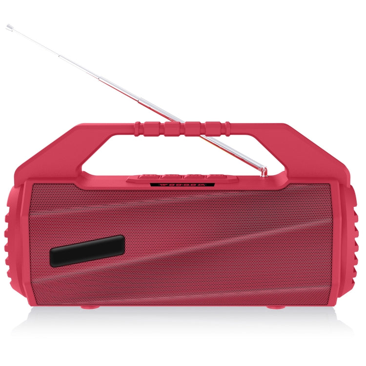 NewRixing NR-4025FM with Screen Outdoor Splash-proof Water Portable Bluetooth Speaker, Support Hands-free Call / TF Card / FM / U Disk(Red) - Desktop Speaker by NewRixing | Online Shopping UK | buy2fix