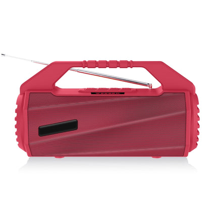 NewRixing NR-4025FM with Screen Outdoor Splash-proof Water Portable Bluetooth Speaker, Support Hands-free Call / TF Card / FM / U Disk(Red) - Desktop Speaker by NewRixing | Online Shopping UK | buy2fix