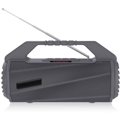 NewRixing NR-4025FM with Screen Outdoor Splash-proof Water Portable Bluetooth Speaker, Support Hands-free Call / TF Card / FM / U Disk(Grey) - Desktop Speaker by NewRixing | Online Shopping UK | buy2fix