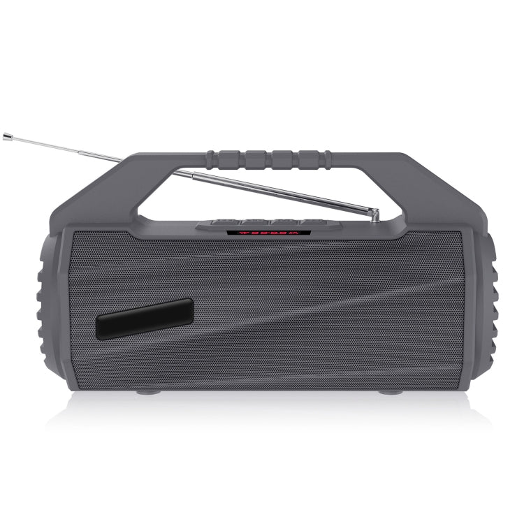 NewRixing NR-4025FM with Screen Outdoor Splash-proof Water Portable Bluetooth Speaker, Support Hands-free Call / TF Card / FM / U Disk(Grey) - Desktop Speaker by NewRixing | Online Shopping UK | buy2fix