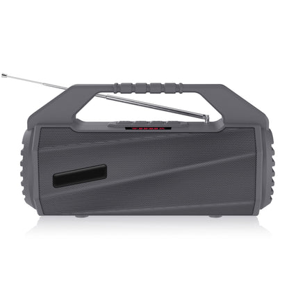 NewRixing NR-4025FM with Screen Outdoor Splash-proof Water Portable Bluetooth Speaker, Support Hands-free Call / TF Card / FM / U Disk(Grey) - Desktop Speaker by NewRixing | Online Shopping UK | buy2fix