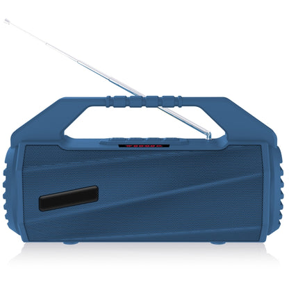 NewRixing NR-4025FM with Screen Outdoor Splash-proof Water Portable Bluetooth Speaker, Support Hands-free Call / TF Card / FM / U Disk(Blue) - Desktop Speaker by NewRixing | Online Shopping UK | buy2fix