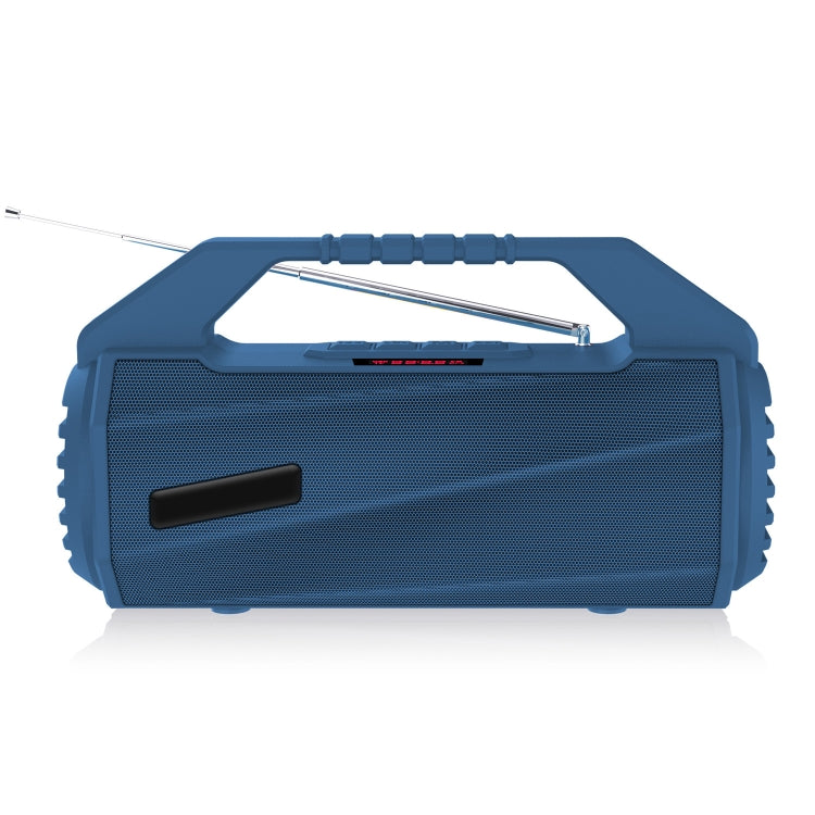 NewRixing NR-4025FM with Screen Outdoor Splash-proof Water Portable Bluetooth Speaker, Support Hands-free Call / TF Card / FM / U Disk(Blue) - Desktop Speaker by NewRixing | Online Shopping UK | buy2fix