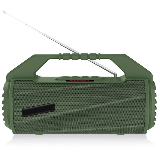 NewRixing NR-4025FM with Screen Outdoor Splash-proof Water Portable Bluetooth Speaker, Support Hands-free Call / TF Card / FM / U Disk(Green) - Desktop Speaker by NewRixing | Online Shopping UK | buy2fix