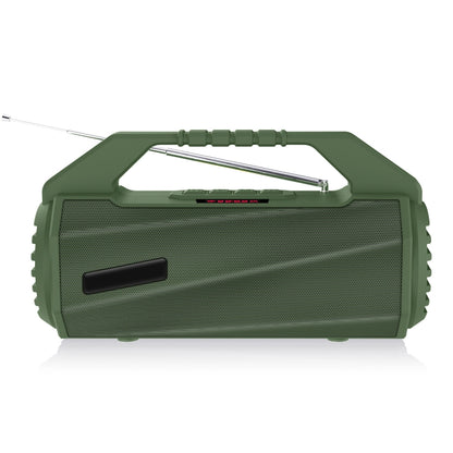 NewRixing NR-4025FM with Screen Outdoor Splash-proof Water Portable Bluetooth Speaker, Support Hands-free Call / TF Card / FM / U Disk(Green) - Desktop Speaker by NewRixing | Online Shopping UK | buy2fix