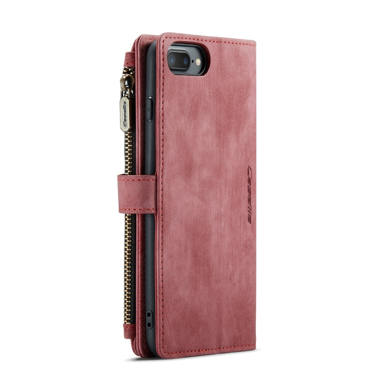 CaseMe-C30 PU + TPU Multifunctional Horizontal Flip Leather Case with Holder & Card Slot & Wallet & Zipper Pocket For iPhone 8 Plus & 7 Plus & 6 Plus(Red) - More iPhone Cases by CaseMe | Online Shopping UK | buy2fix