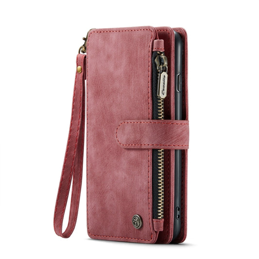 For iPhone SE 2022 / SE 2020 / 8 / 7 / 6 CaseMe-C30 PU + TPU Multifunctional Horizontal Flip Leather Case with Holder & Card Slot & Wallet & Zipper Pocke(Red) by CaseMe