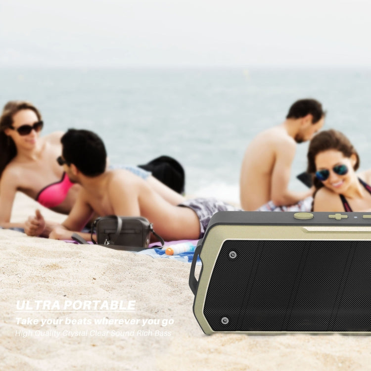 NewRixing NR-5000 IPX5 High Fidelity Bluetooth Speaker, Support Hands-free Call / TF Card / FM / U Disk(Gold) - Desktop Speaker by NewRixing | Online Shopping UK | buy2fix