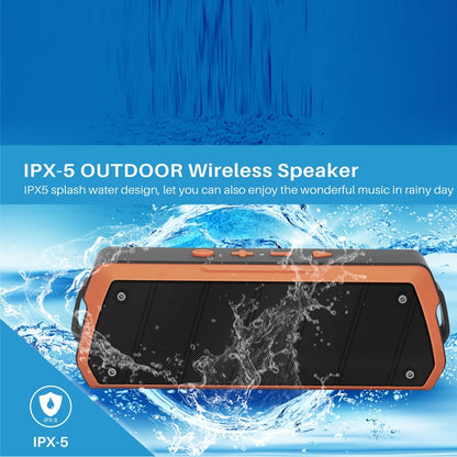 NewRixing NR-5000 IPX5 High Fidelity Bluetooth Speaker, Support Hands-free Call / TF Card / FM / U Disk(Gold) - Desktop Speaker by NewRixing | Online Shopping UK | buy2fix