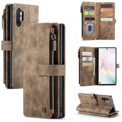 For Samsung Galaxy Note10+ CaseMe-C30 PU + TPU Multifunctional Horizontal Flip Leather Case with Holder & Card Slot & Wallet & Zipper Pocket(Brown) - Galaxy Phone Cases by CaseMe | Online Shopping UK | buy2fix