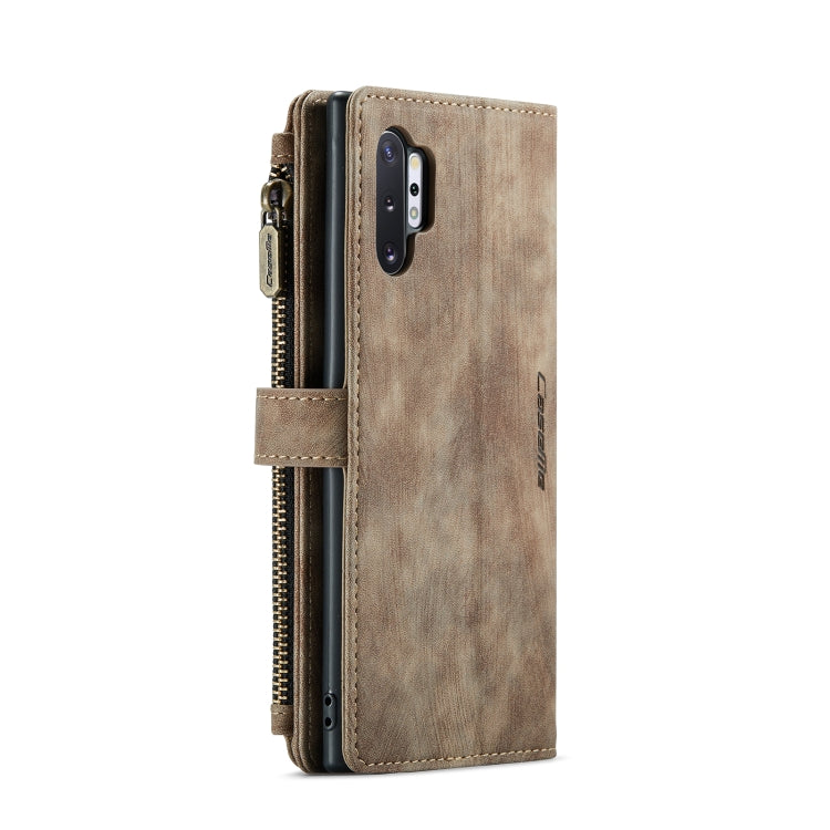 For Samsung Galaxy Note10+ CaseMe-C30 PU + TPU Multifunctional Horizontal Flip Leather Case with Holder & Card Slot & Wallet & Zipper Pocket(Brown) - Galaxy Phone Cases by CaseMe | Online Shopping UK | buy2fix
