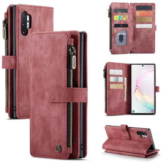 For Samsung Galaxy Note10+ CaseMe-C30 PU + TPU Multifunctional Horizontal Flip Leather Case with Holder & Card Slot & Wallet & Zipper Pocket(Red) - Galaxy Phone Cases by CaseMe | Online Shopping UK | buy2fix