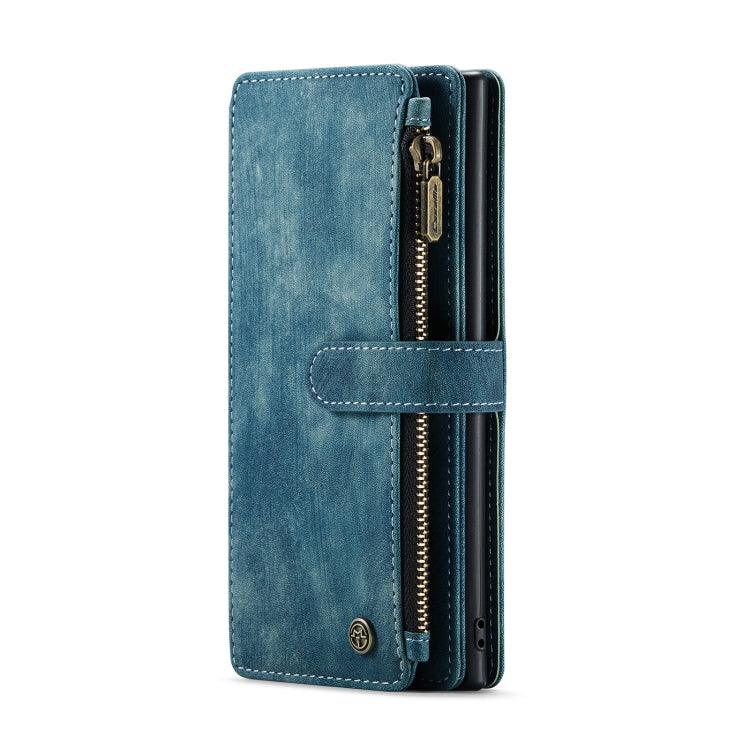For Samsung Galaxy Note10+ CaseMe-C30 PU + TPU Multifunctional Horizontal Flip Leather Case with Holder & Card Slot & Wallet & Zipper Pocket(Blue) - Galaxy Phone Cases by CaseMe | Online Shopping UK | buy2fix
