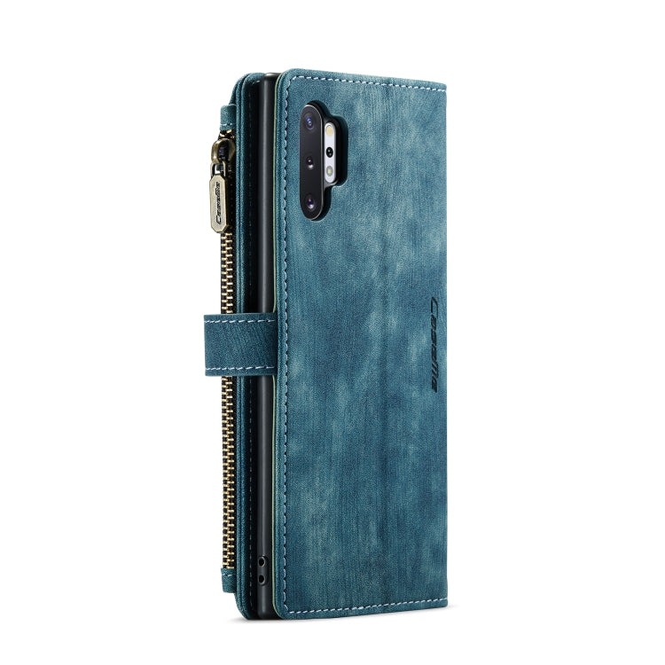 For Samsung Galaxy Note10+ CaseMe-C30 PU + TPU Multifunctional Horizontal Flip Leather Case with Holder & Card Slot & Wallet & Zipper Pocket(Blue) - Galaxy Phone Cases by CaseMe | Online Shopping UK | buy2fix