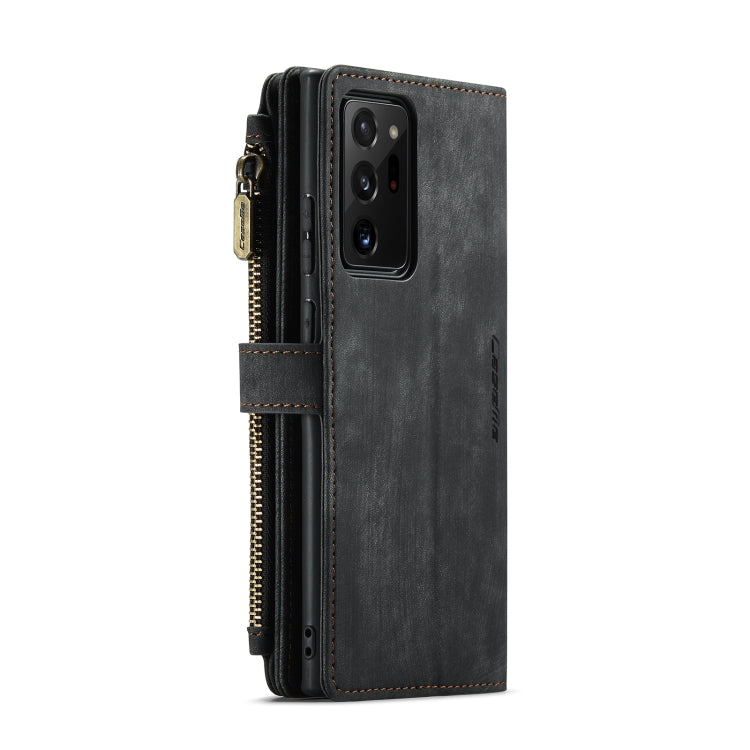 For Samsung Galaxy Note20 Ultra CaseMe-C30 PU + TPU Multifunctional Horizontal Flip Leather Case with Holder & Card Slot & Wallet & Zipper Pocket(Black) - Galaxy Note20 Ultra Cases by CaseMe | Online Shopping UK | buy2fix