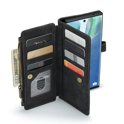 For Samsung Galaxy Note20 Ultra CaseMe-C30 PU + TPU Multifunctional Horizontal Flip Leather Case with Holder & Card Slot & Wallet & Zipper Pocket(Black) - Galaxy Note20 Ultra Cases by CaseMe | Online Shopping UK | buy2fix