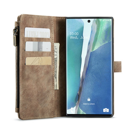 For Samsung Galaxy Note20 Ultra CaseMe-C30 PU + TPU Multifunctional Horizontal Flip Leather Case with Holder & Card Slot & Wallet & Zipper Pocket(Brown) - Galaxy Note20 Ultra Cases by CaseMe | Online Shopping UK | buy2fix