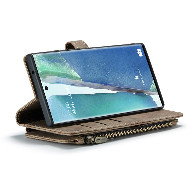 For Samsung Galaxy Note20 Ultra CaseMe-C30 PU + TPU Multifunctional Horizontal Flip Leather Case with Holder & Card Slot & Wallet & Zipper Pocket(Brown) - Galaxy Note20 Ultra Cases by CaseMe | Online Shopping UK | buy2fix