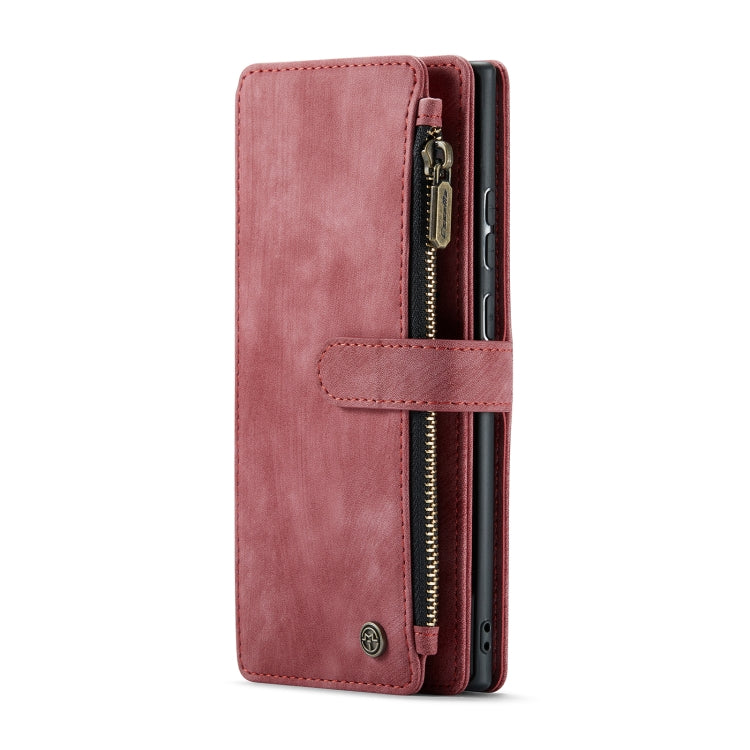 For Samsung Galaxy Note20 Ultra CaseMe-C30 PU + TPU Multifunctional Horizontal Flip Leather Case with Holder & Card Slot & Wallet & Zipper Pocket(Red) - Galaxy Note20 Ultra Cases by CaseMe | Online Shopping UK | buy2fix