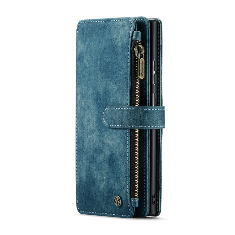 For Samsung Galaxy Note20 Ultra CaseMe-C30 PU + TPU Multifunctional Horizontal Flip Leather Case with Holder & Card Slot & Wallet & Zipper Pocket(Blue) - Galaxy Note20 Ultra Cases by CaseMe | Online Shopping UK | buy2fix