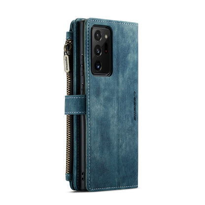 For Samsung Galaxy Note20 Ultra CaseMe-C30 PU + TPU Multifunctional Horizontal Flip Leather Case with Holder & Card Slot & Wallet & Zipper Pocket(Blue) - Galaxy Note20 Ultra Cases by CaseMe | Online Shopping UK | buy2fix