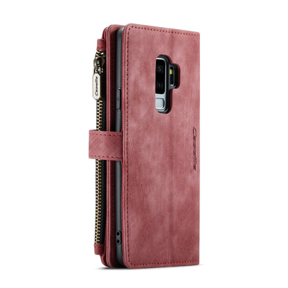 For Samsung Galaxy S9+ CaseMe-C30 PU + TPU Multifunctional Horizontal Flip Leather Case with Holder & Card Slot & Wallet & Zipper Pocket(Red) - Galaxy Phone Cases by CaseMe | Online Shopping UK | buy2fix