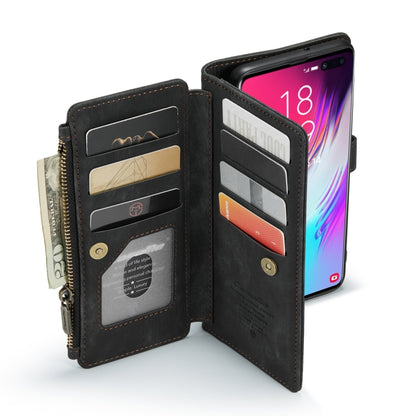 For Samsung Galaxy S10+ CaseMe-C30 PU + TPU Multifunctional Horizontal Flip Leather Case with Holder & Card Slot & Wallet & Zipper Pocket(Black) - Galaxy Phone Cases by CaseMe | Online Shopping UK | buy2fix