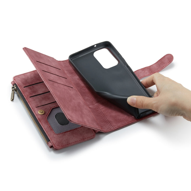 For Samsung Galaxy S20 Ultra 5G CaseMe-C30 PU + TPU Multifunctional Horizontal Flip Leather Case with Holder & Card Slot & Wallet & Zipper Pocket(Red) - Galaxy Phone Cases by CaseMe | Online Shopping UK | buy2fix