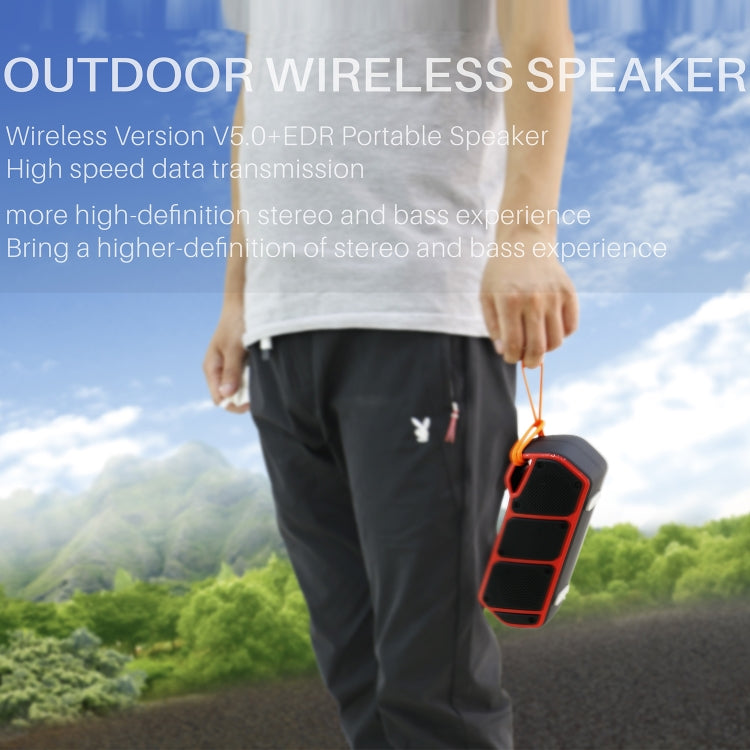 NewRixing NR-5011 Outdoor Portable Bluetooth Speakerr, Support Hands-free Call / TF Card / FM / U Disk(Orange) - Desktop Speaker by NewRixing | Online Shopping UK | buy2fix
