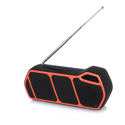 NewRixing NR-5011fm Outdoor Portable Bluetooth Speakerr, Support Hands-free Call / TF Card / FM / U Disk(Orange) - Desktop Speaker by NewRixing | Online Shopping UK | buy2fix