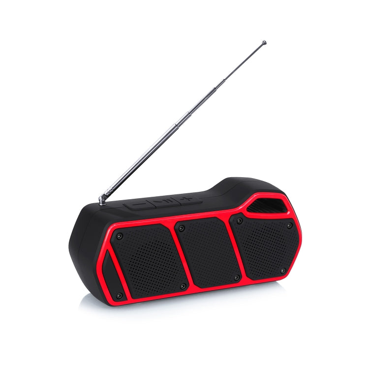NewRixing NR-5011fm Outdoor Portable Bluetooth Speakerr, Support Hands-free Call / TF Card / FM / U Disk(Red) - Desktop Speaker by NewRixing | Online Shopping UK | buy2fix