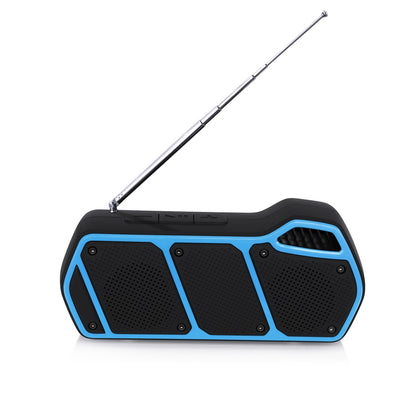 NewRixing NR-5011fm Outdoor Portable Bluetooth Speakerr, Support Hands-free Call / TF Card / FM / U Disk(Blue) - Desktop Speaker by NewRixing | Online Shopping UK | buy2fix