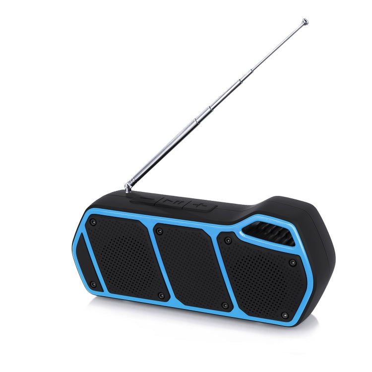 NewRixing NR-5011fm Outdoor Portable Bluetooth Speakerr, Support Hands-free Call / TF Card / FM / U Disk(Blue) - Desktop Speaker by NewRixing | Online Shopping UK | buy2fix