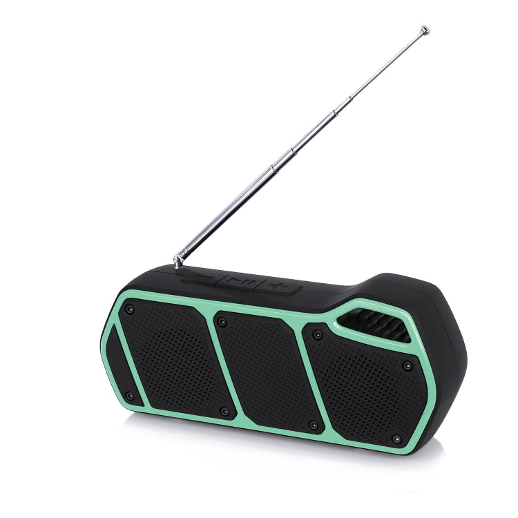 NewRixing NR-5011fm Outdoor Portable Bluetooth Speakerr, Support Hands-free Call / TF Card / FM / U Disk(Green) - Desktop Speaker by NewRixing | Online Shopping UK | buy2fix