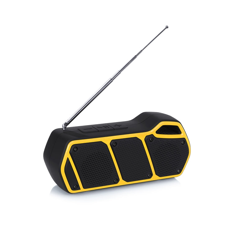 NewRixing NR-5011fm Outdoor Portable Bluetooth Speakerr, Support Hands-free Call / TF Card / FM / U Disk(Yellow) - Desktop Speaker by NewRixing | Online Shopping UK | buy2fix