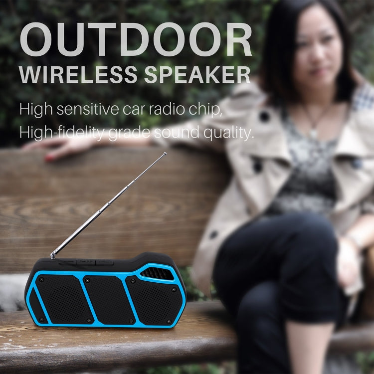 NewRixing NR-5011fm Outdoor Portable Bluetooth Speakerr, Support Hands-free Call / TF Card / FM / U Disk(Black) - Desktop Speaker by NewRixing | Online Shopping UK | buy2fix